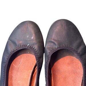 Bernie Mav Women's Forest Green Leather Slip On Comfort Ballet Flats Size 8.5